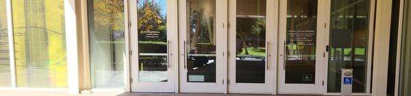 Student Services Building front doors